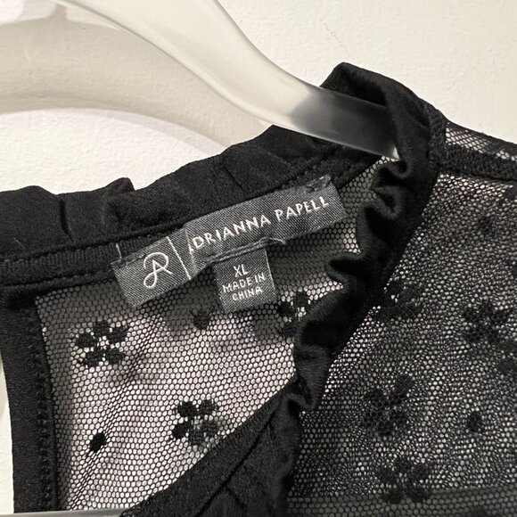 Adrianna Papell mesh blouse - Picture 3 of 4